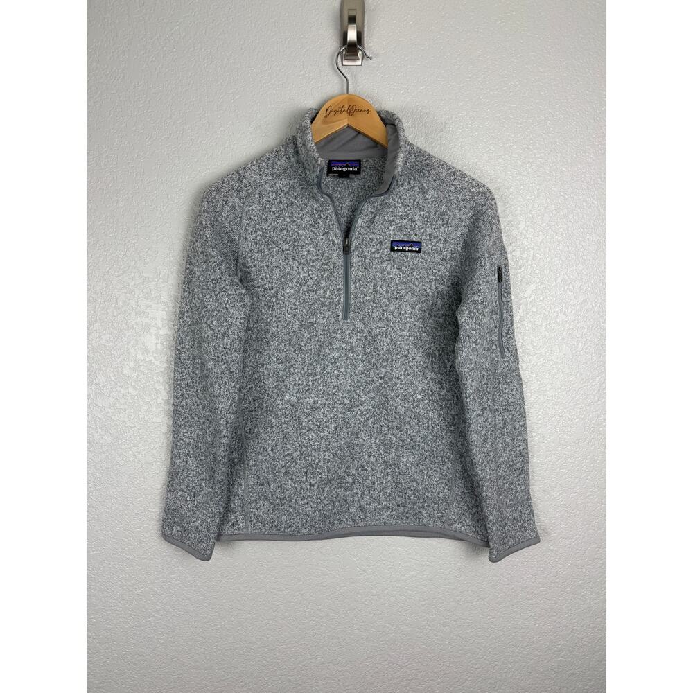 Patagonia Women's Better Sweater 1/4 Zip Fleece Birch White Gray M Gorpcore - Picture 2 of 8